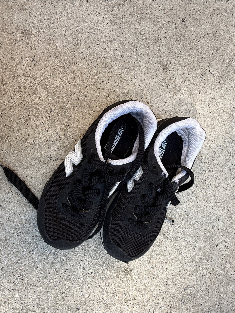 New Balance Black and White Kids Sneakers